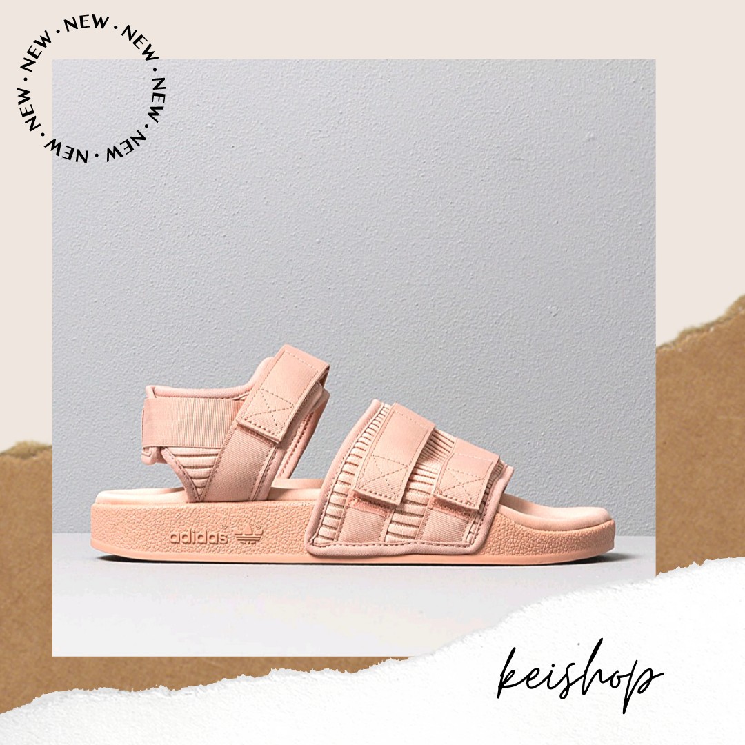 Adidas Adilette 2.0 Ash Pearl Sandal, Fesyen Wanita, Sepatu di Carousell