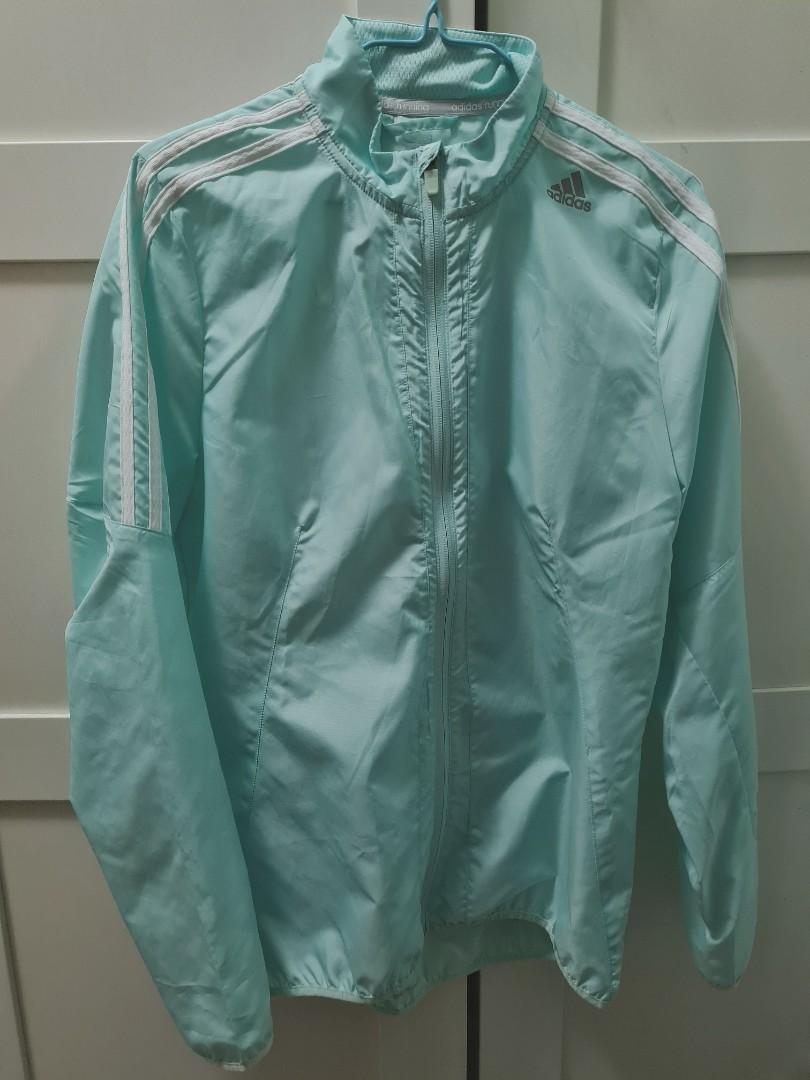 Adidas mint green windbreaker discount
