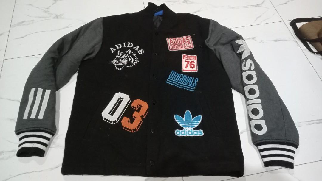 Adidas varsity jacket Men s Fashion Coats Jackets and Outerwear