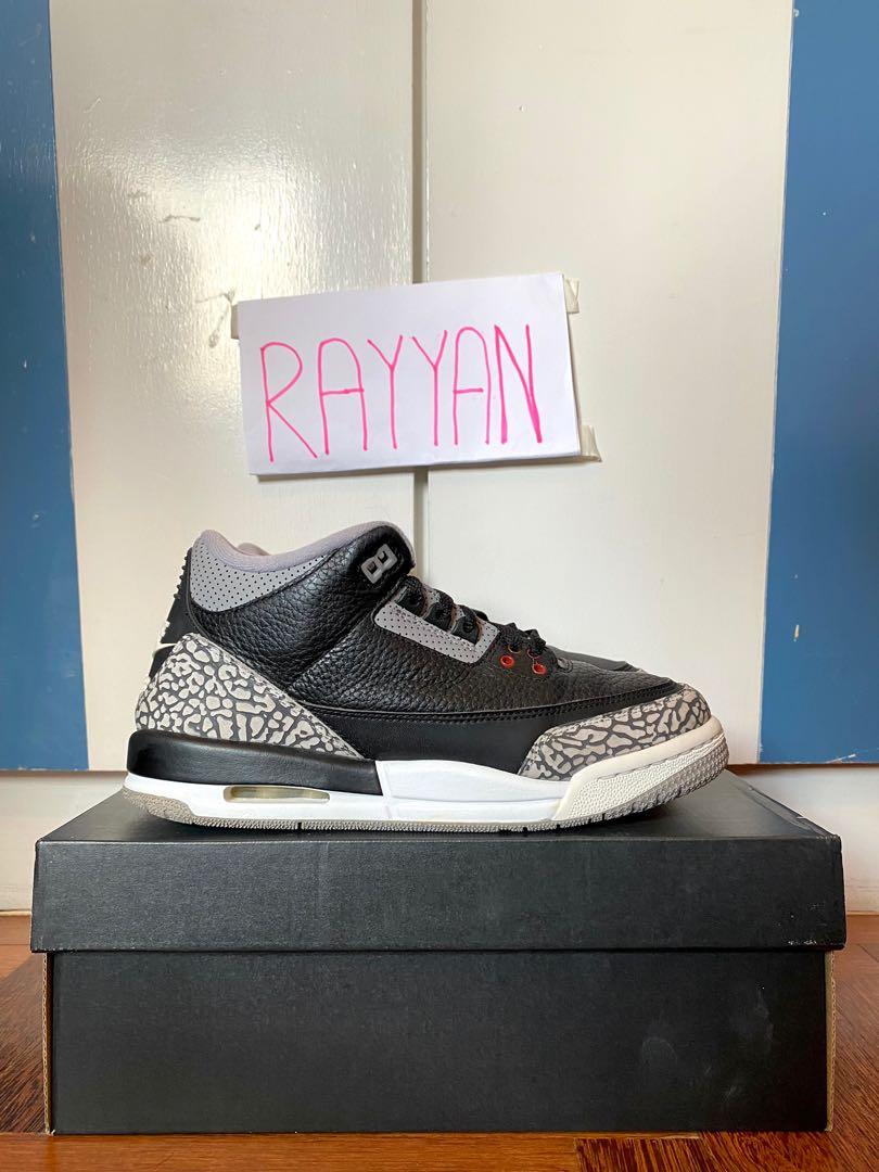 RAYA SALE Jordan 3 Black Cement Men s Fashion Footwear Sneakers