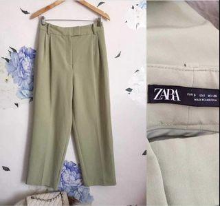 ZARA High waist belted trouser, Women's 