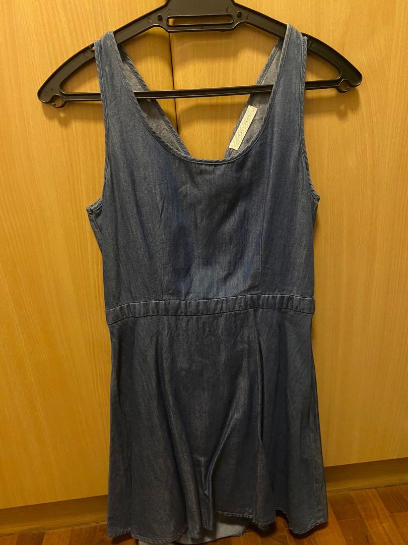 Backless Denim Dress main image 0
