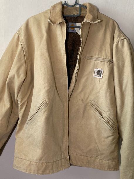 Beige Vintage Carhartt Work Jacket, Men's Fashion, Coats, Jackets and  Outerwear on Carousell