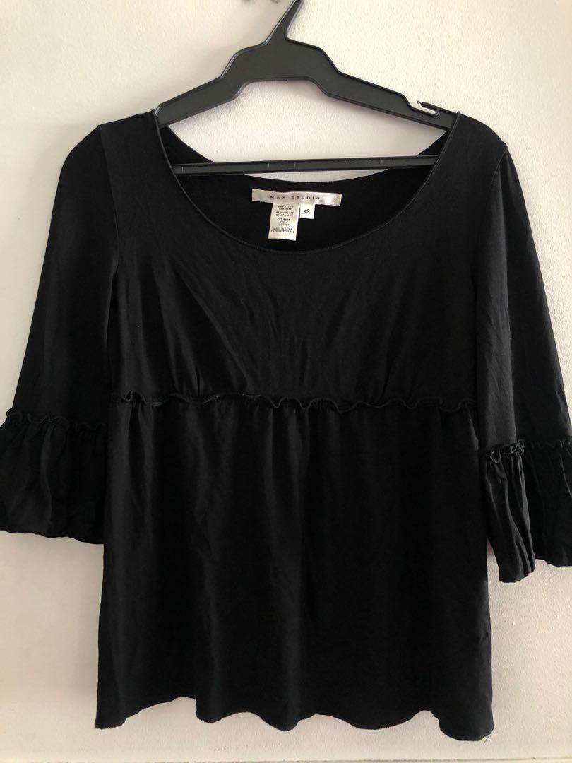 Black Blouse (Category: Blouses) located in Taguig. Submitted by declutteringthings0908 (Listing ID 1152983281, Image 1). Description: RFS: decluttering MOP: BPI, BDO, GCash.