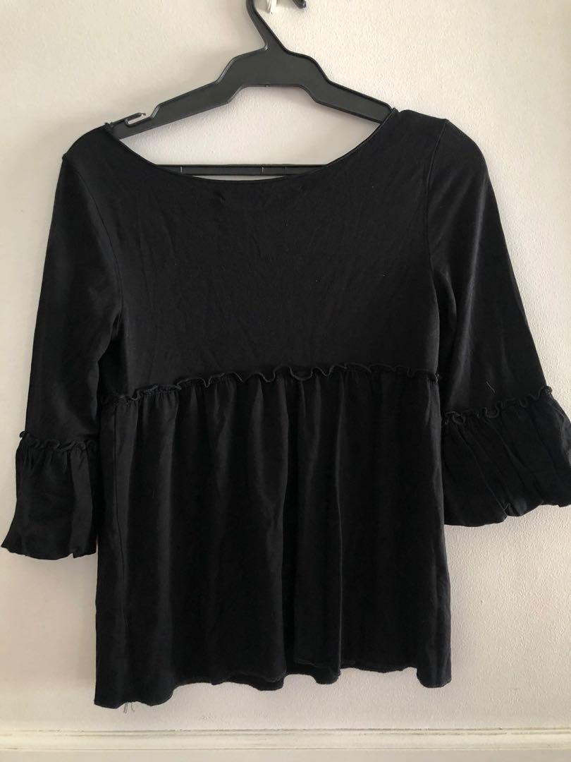 Black Blouse (Category: Blouses) located in Taguig. Submitted by declutteringthings0908 (Listing ID 1152983281, Image 2). Description: RFS: decluttering MOP: BPI, BDO, GCash.