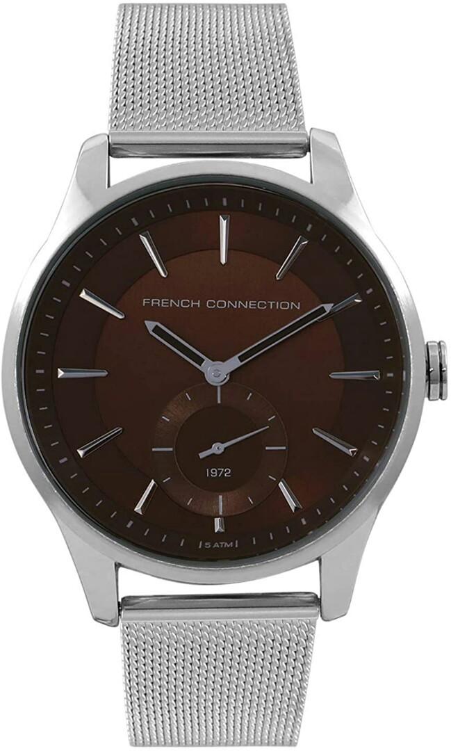 BNIB French Connection Mens Analogue Classic Quartz Watch with Stainless Steel Strap FC1333SM