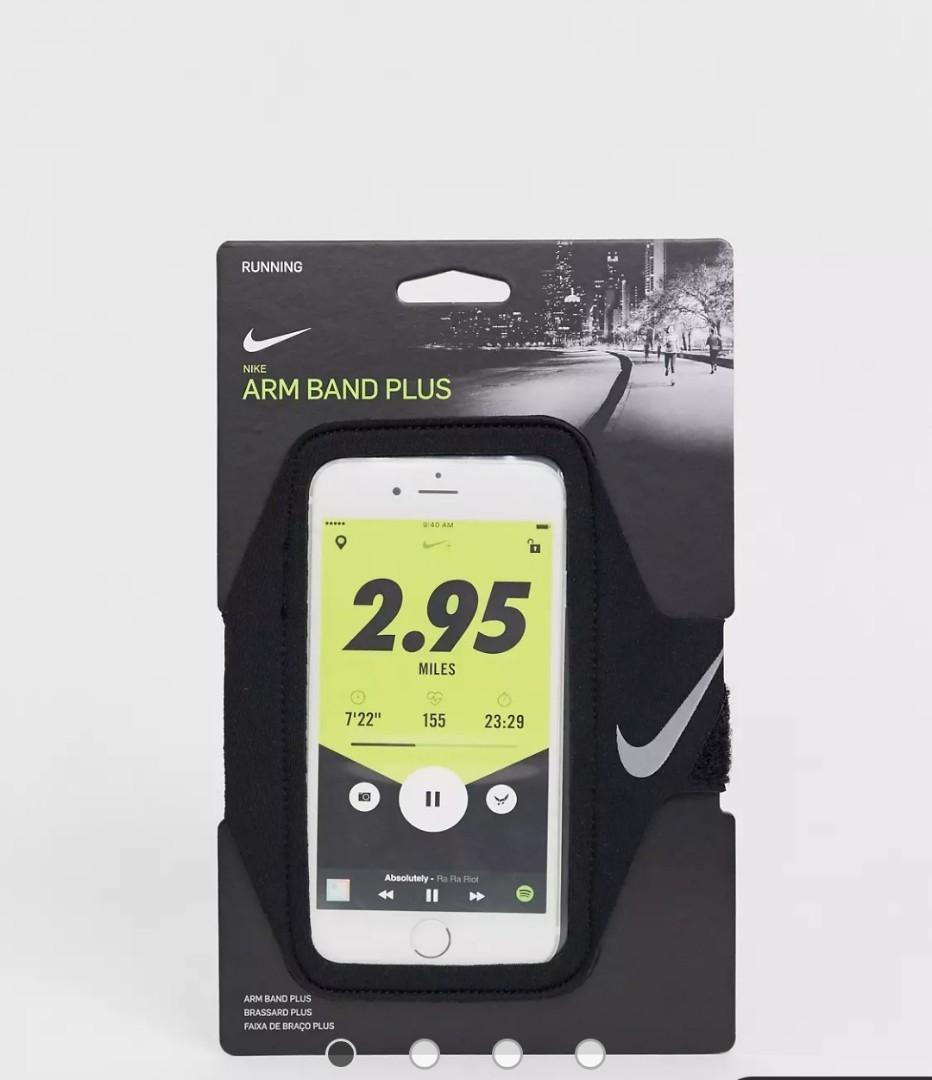 Brand new Nike arm band plus Nike Plus phone armband in black 全新黑色跑步運動手機臂環, 電話及其他裝置配件, 其他電子周邊配件及產品-