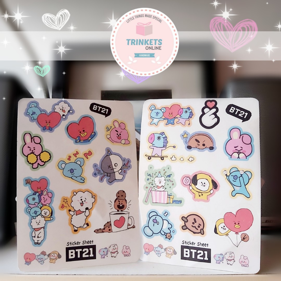 BT21 Sticker Sheet | Line Friends | BTS, Hobbies & Toys, Stationary ...