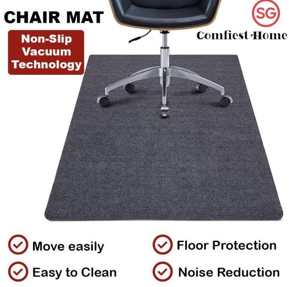 Non Slip Home Office Chair Desk Mat Hard Floor Carpet Protector PVC 90cmx120cm 