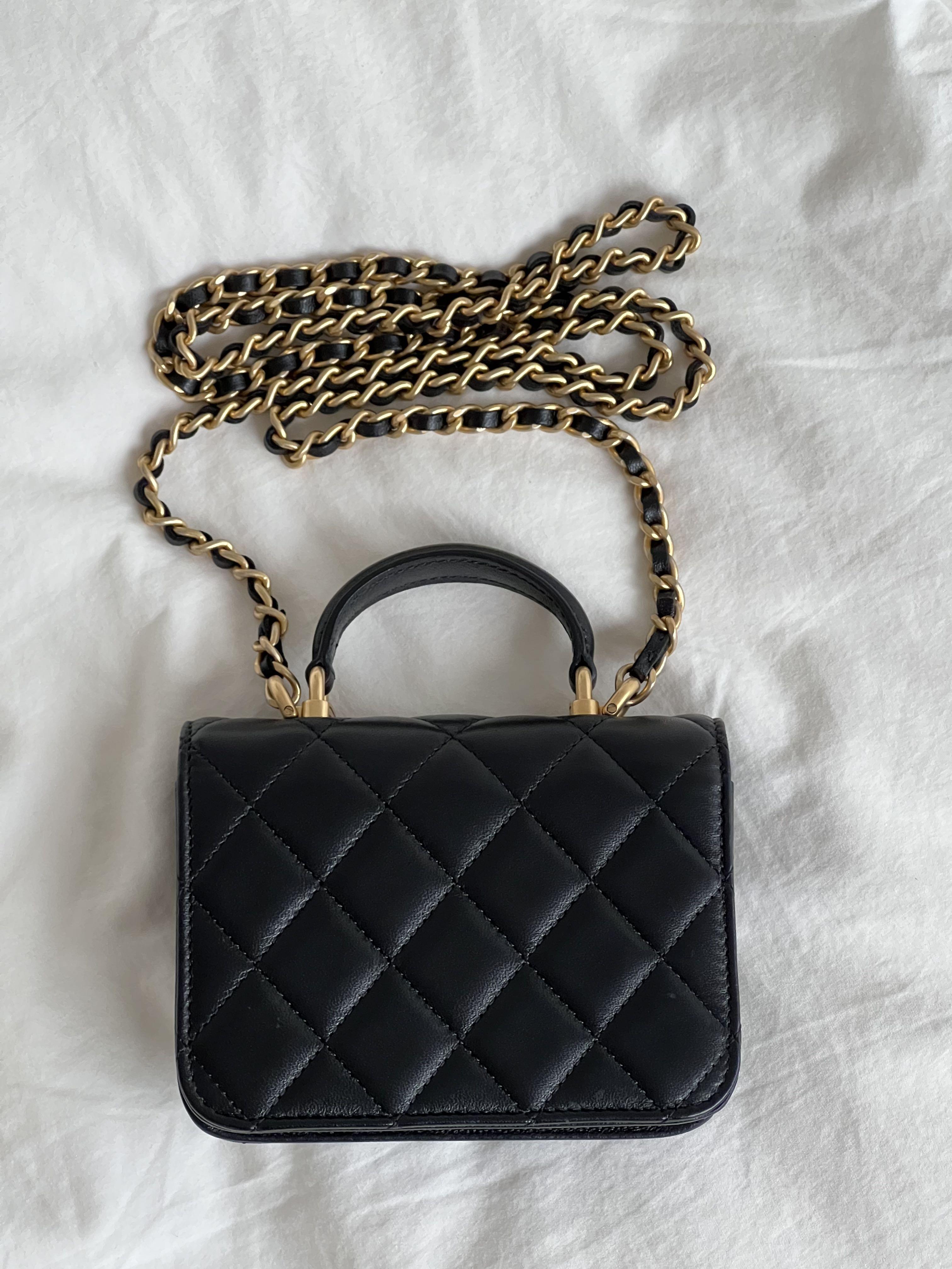 🖤🔥Chanel 21A Flap Coin Purse with Chain, Luxury, Bags & Wallets