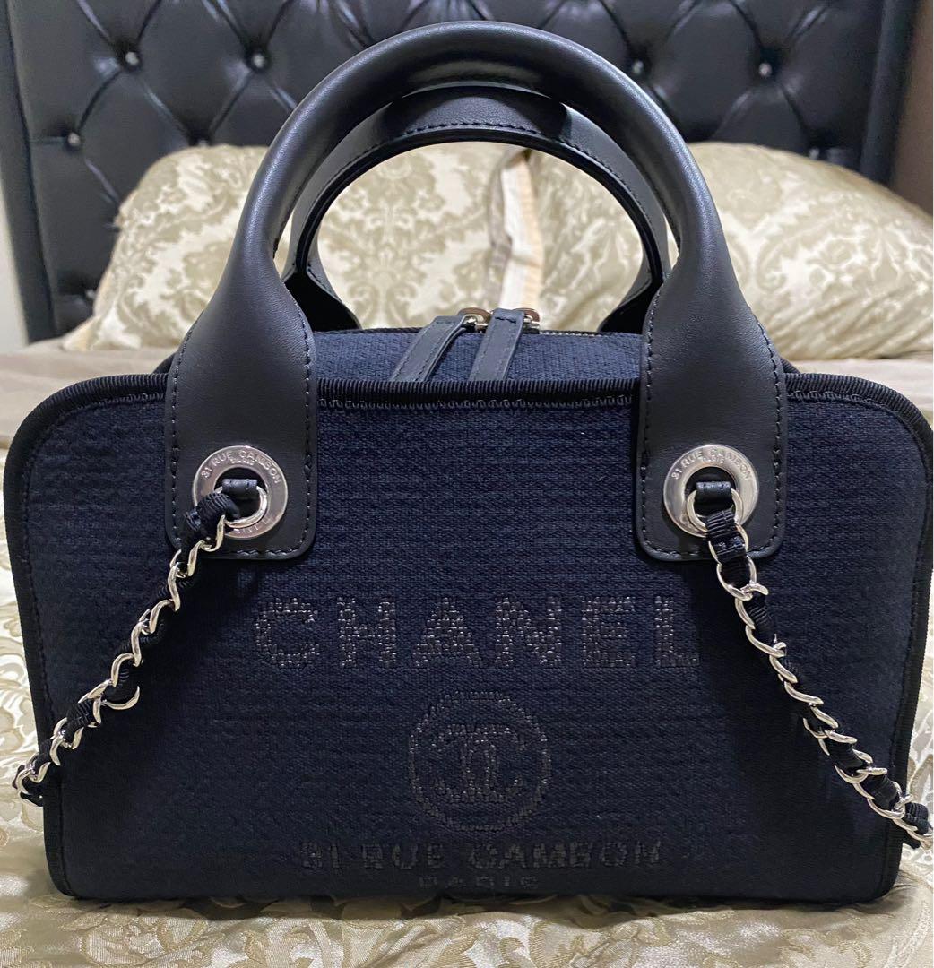 Chanel Deauville Black Bowling bag, Women's Fashion, Bags & Wallets,  Shoulder Bags on Carousell