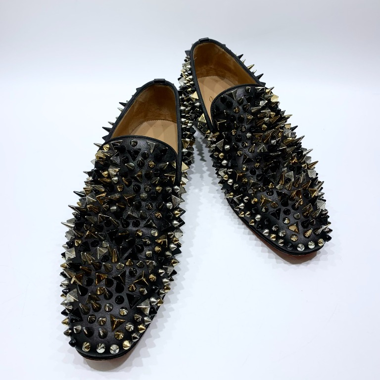 Christian louboutin studded loafers sale