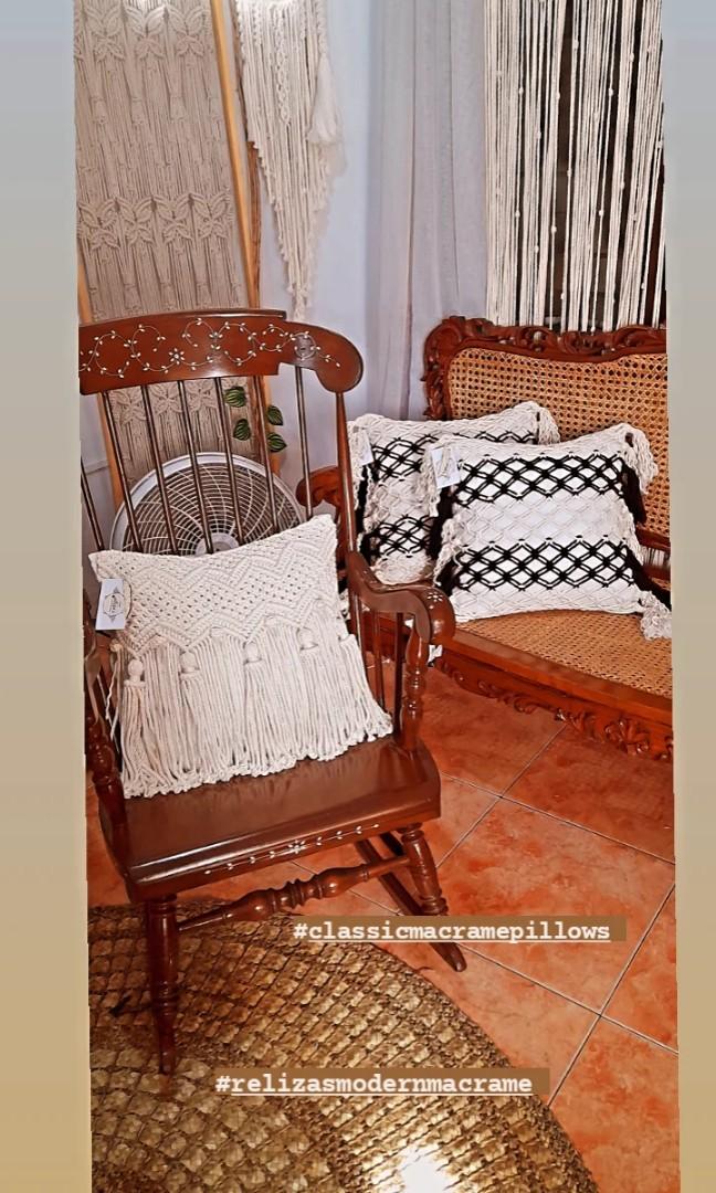Classic macrame pillows (Category: Cushions & Throws) located in Binan City. Submitted by relizas_modern_macrame (Listing ID 1153057079, Image 3). Description: macrame pillows 18x18inches 💯% handmade.