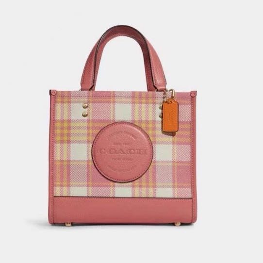 Coach best sale checkered tote