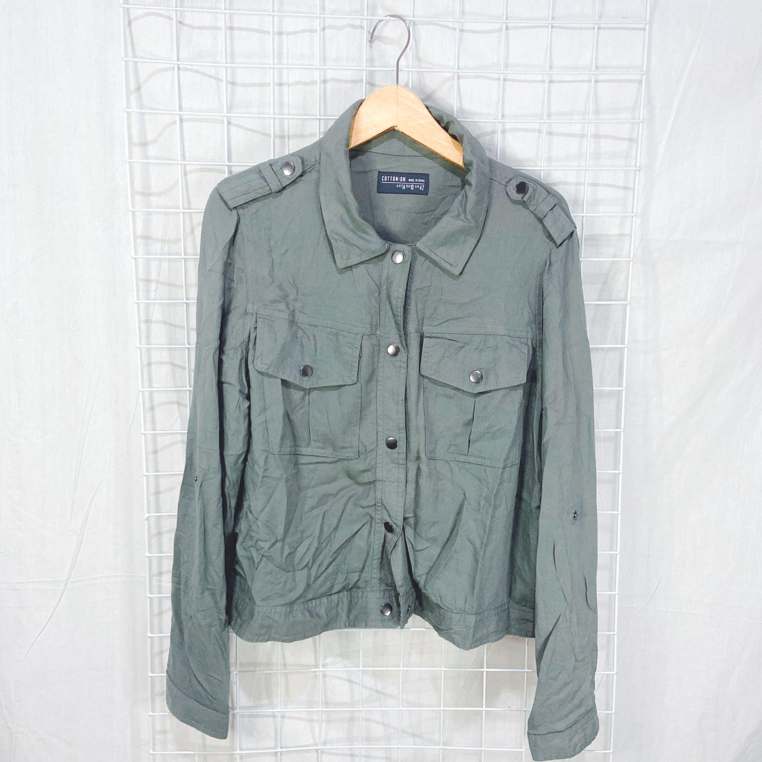 DUSTY GREEN SHIRT / outer / jacket 
