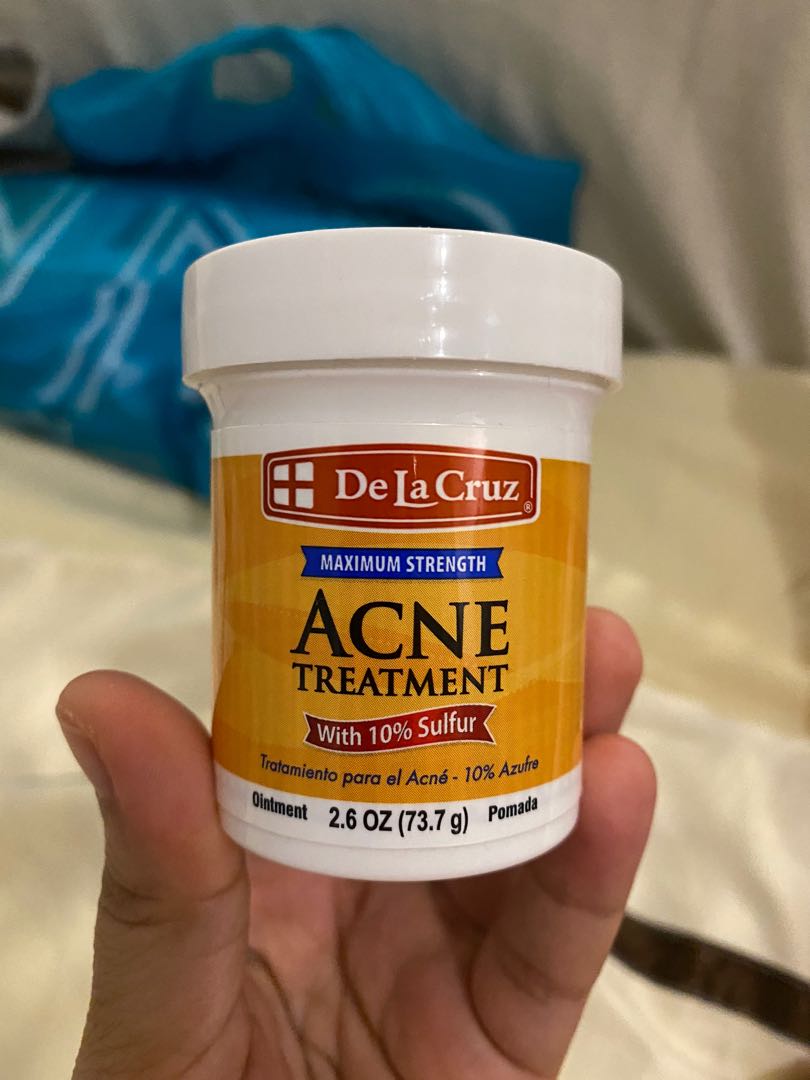 De la cruz Acne treatment with 10% sulfur ointment, Beauty & Personal ...