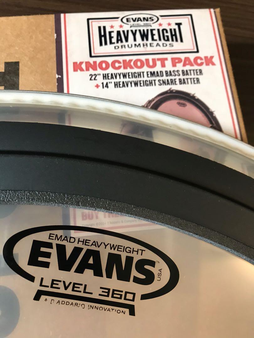 Evans level 360 22inch drum head (heavy duty), Hobbies & Toys, Music &  Media, Music Accessories on Carousell