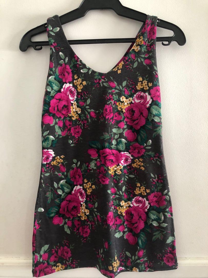 Floral Print Tank Top (Category: Others Tops) located in Taguig. Submitted by declutteringthings0908 (Listing ID 1152982274, Image 1). Description: Can fit up to semi medium frames RFS: decluttering MOP: BPI, BDO, GCash.