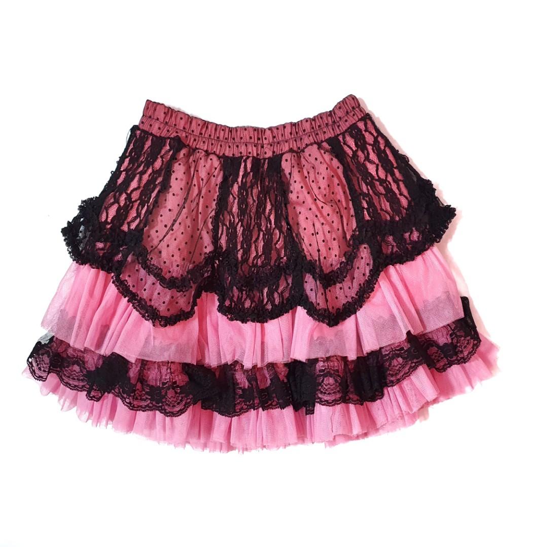 GLP Gothic Lolita and Punk Skirt (Authentic) black pink goth, Women's ...