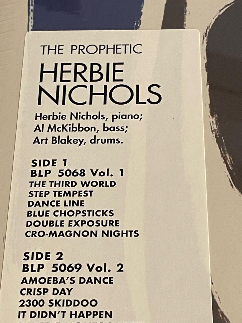 Herbie Nichols the Prophetic Herbie Nichols vol 1 &2 . Vinyl lp. New