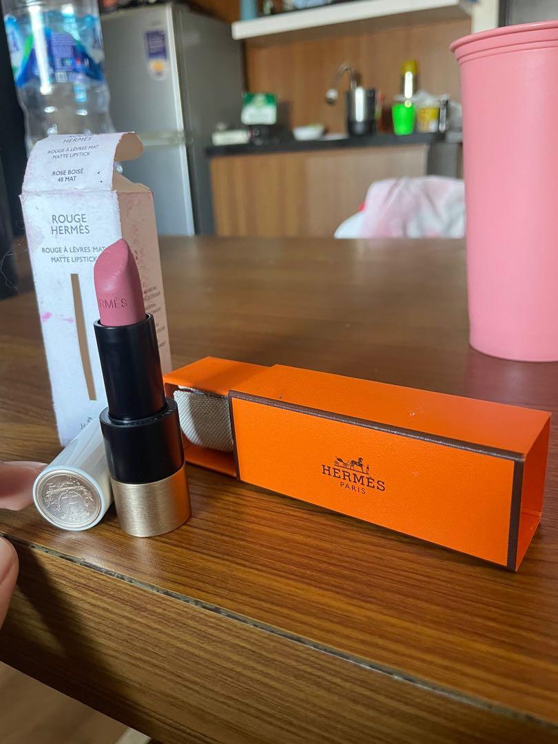 Hermes Rouge Matte Lipstick Rose Boise 48, Kesehatan u0026 Kecantikan, Rias  Wajah di Carousell