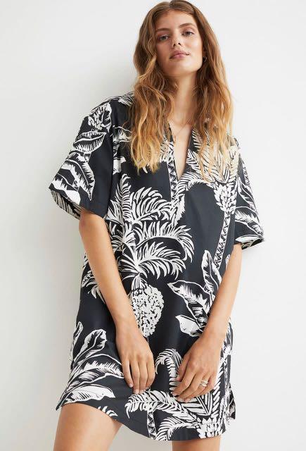 H and m palm tree dress best sale