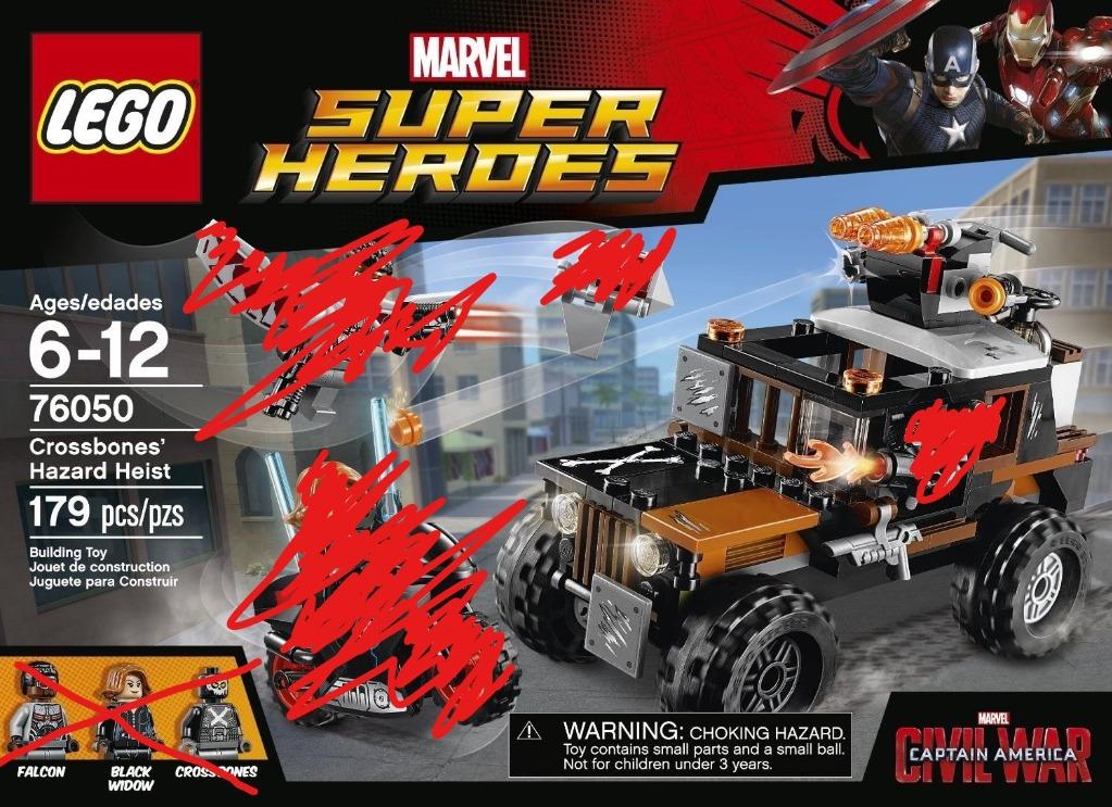 Hot Lego 76050 Marvel Super Heroes Crossbones Hazard Heist figure toys Carousell