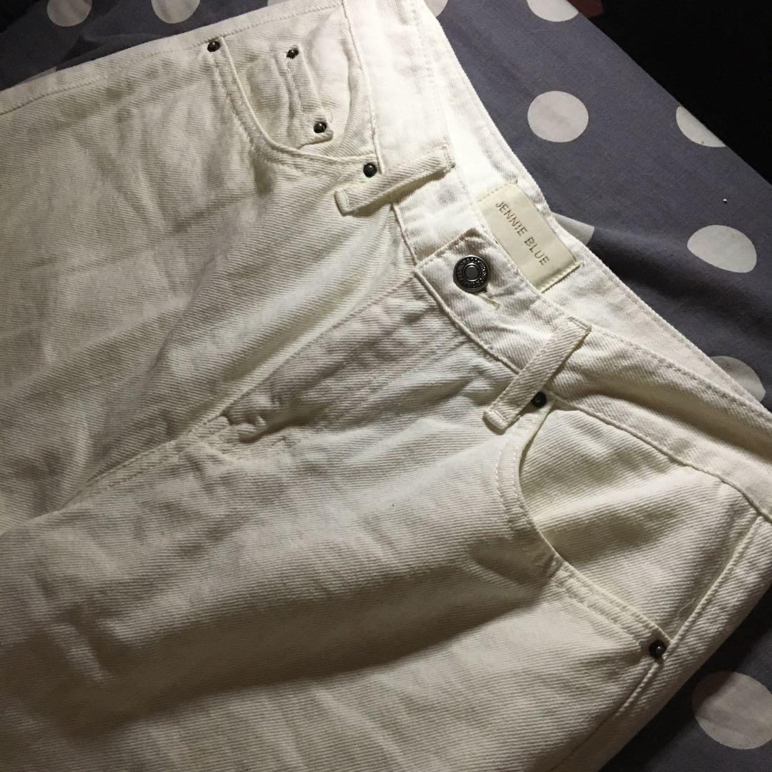 HW cream white pants, Women's Fashion, Bottoms, Jeans on Carousell