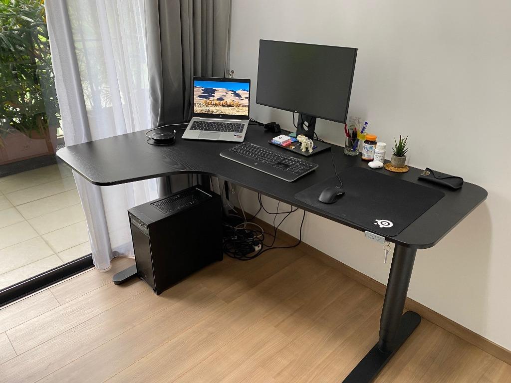 Ikea Bekant Corner Desk Electric Stand Up, Furniture & Home Living