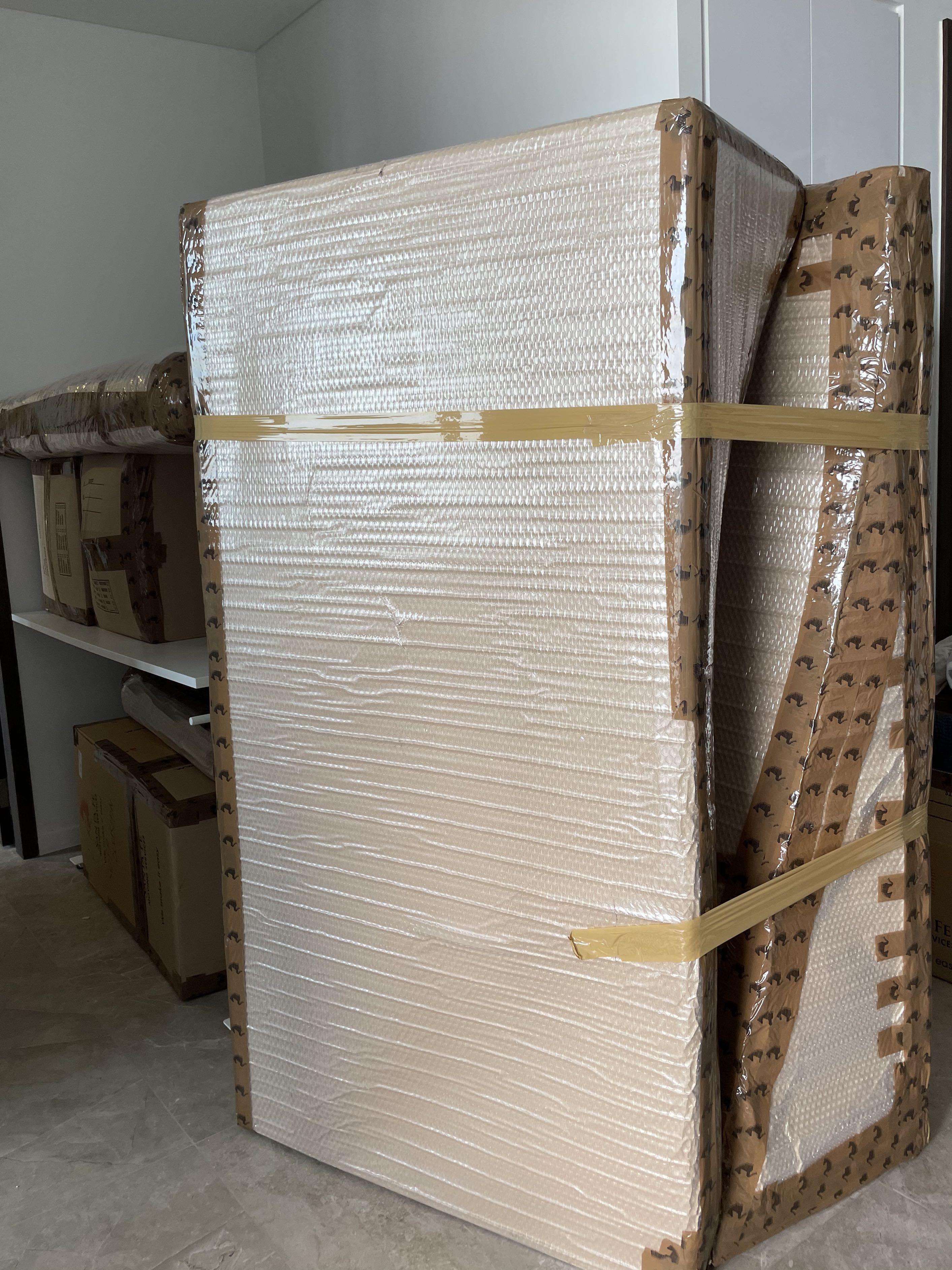 IKEA Lshaped couch in Light Grey. Packed and ready for pickup