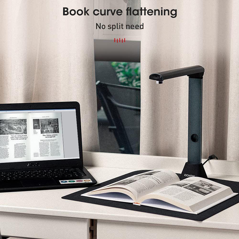 iOCHOW S3 Book Scanner & Document Camera 17 MP High Resolution Flatten