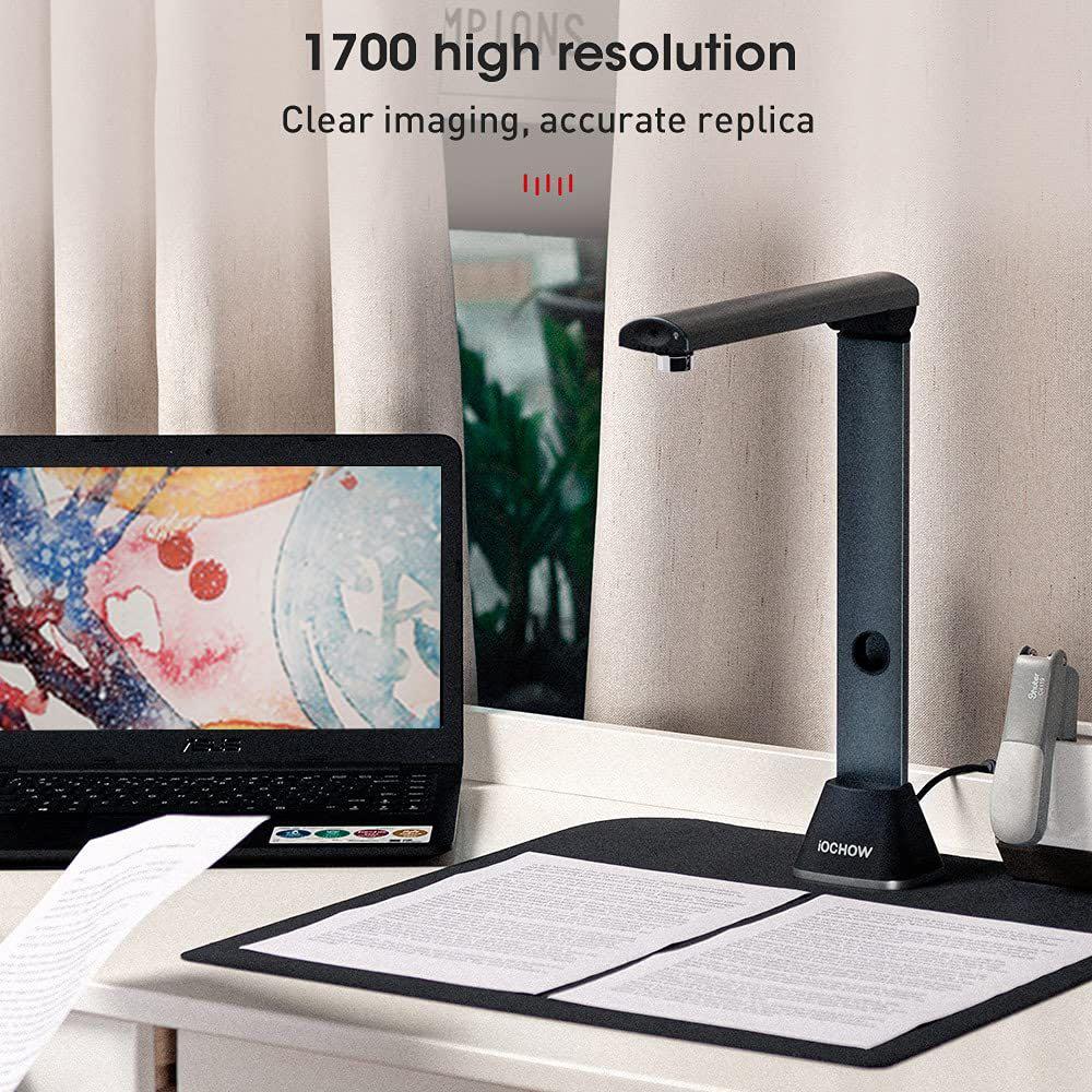iOCHOW S3 Book Scanner & Document Camera 17 MP High Resolution Flatten