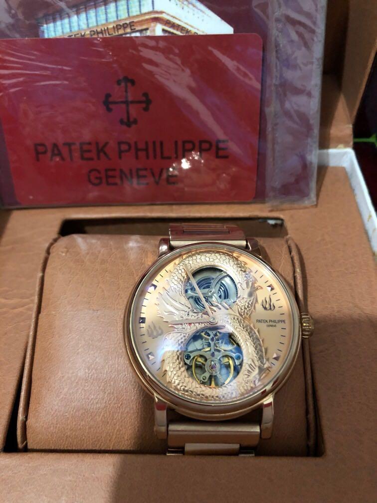 Jam tangan patek philippe dragon gold Fesyen Pria Jam Tangan di