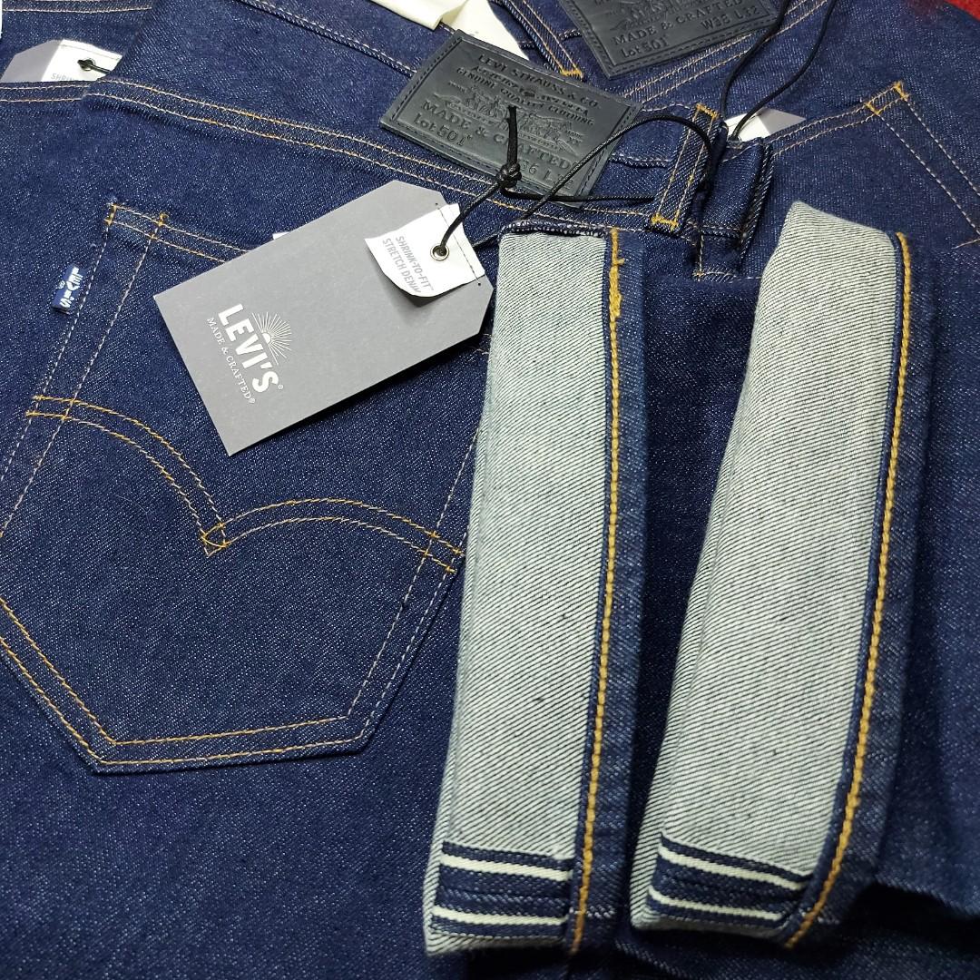 Levis 501 Selvedge Made Crafted Men s Fashion Bottoms Jeans