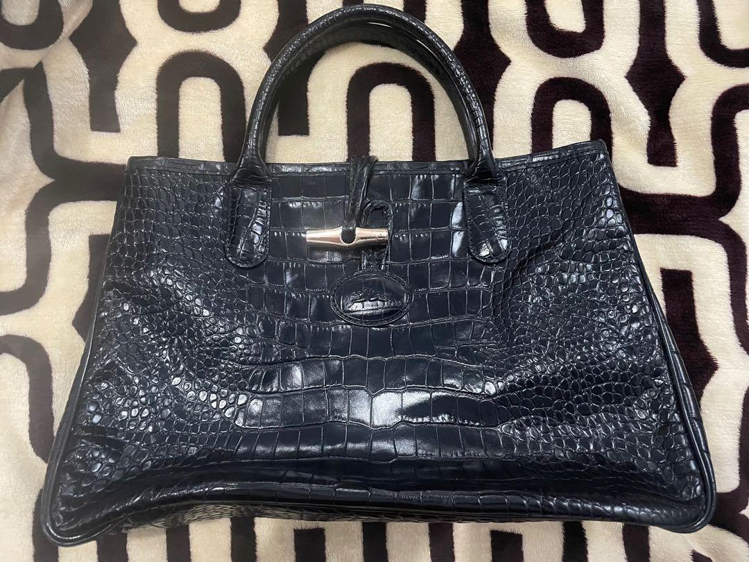 Longchamp croc embossed bag