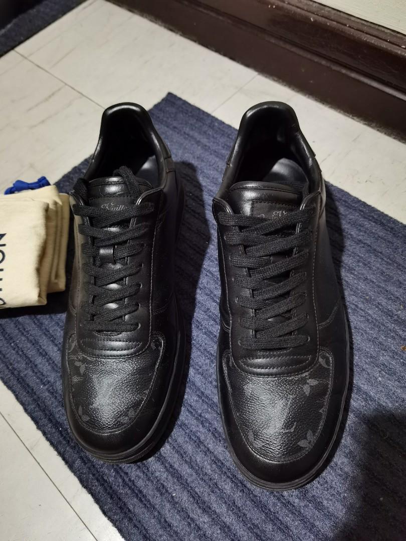 Rivoli leather high trainers Louis Vuitton Anthracite size 9.5 UK