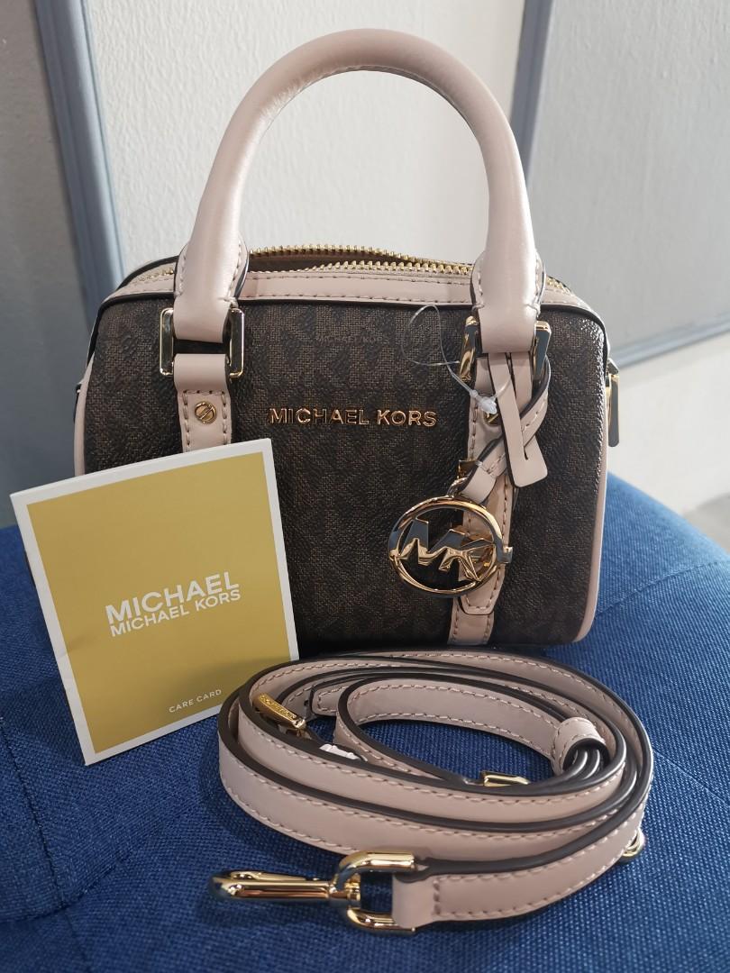 PROMO** Michael Kors MK mini speedy bag **Bedford Monogram Crossbody Bag**,  Luxury, Bags & Wallets on Carousell