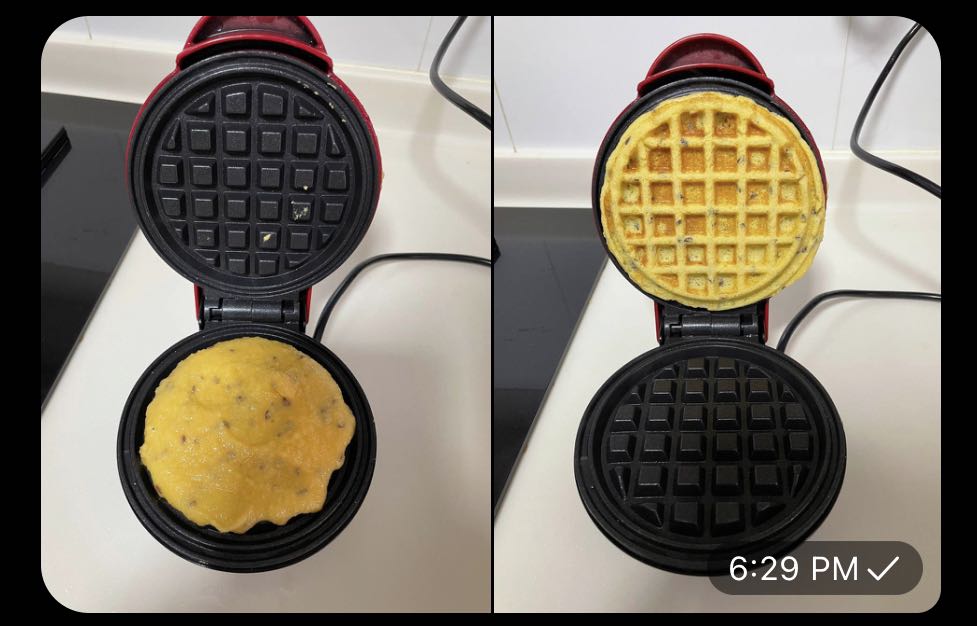 cast iron mini waffle maker