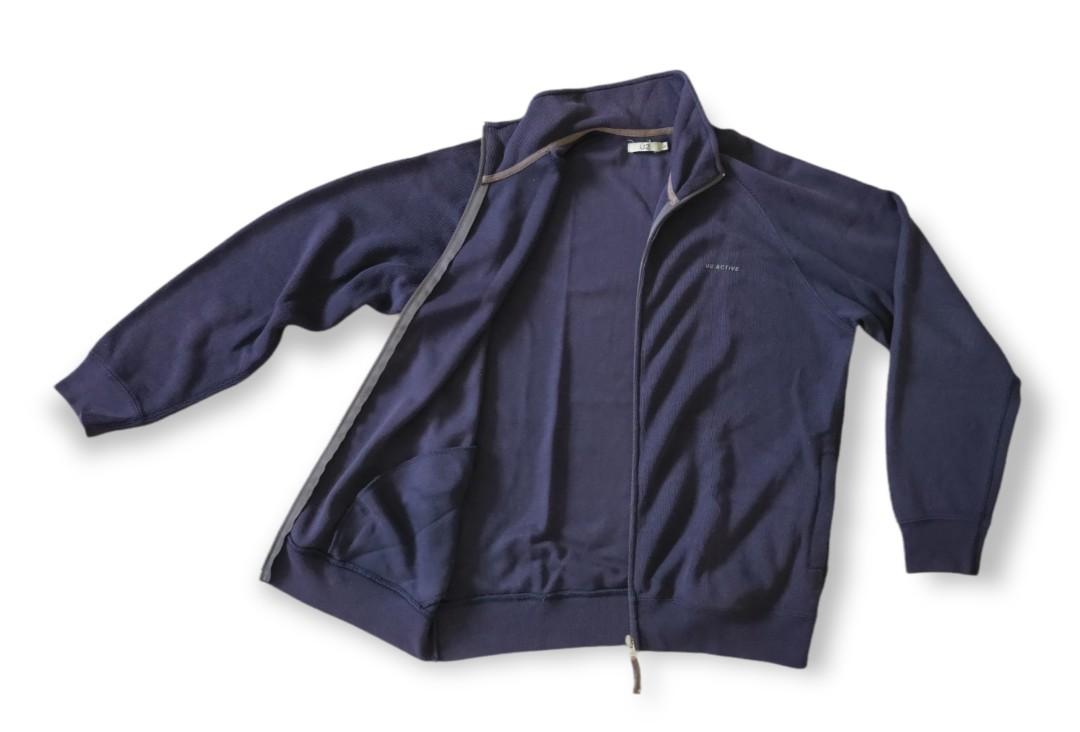 mens navy blue zip up fleece