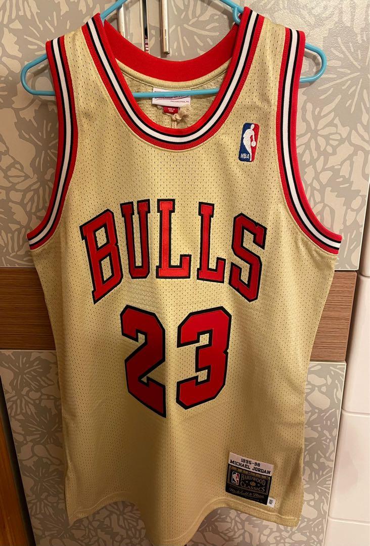 premium gold jersey chicago bulls 1995 96 michael jordan