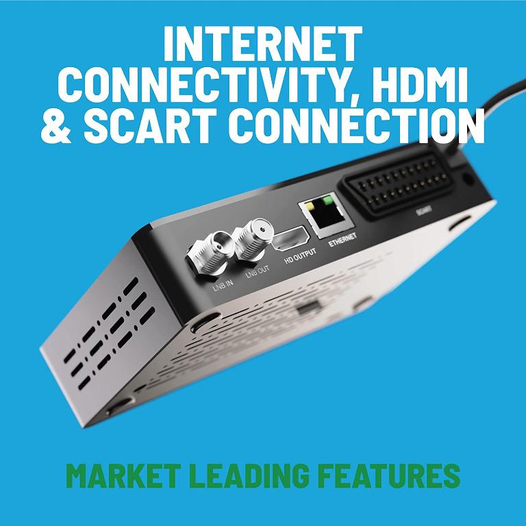 HDMI and SCART connections with remote control 150+ channels Oakcastle SB110 HD Freeview Box for TV with USB slot for recording and playback