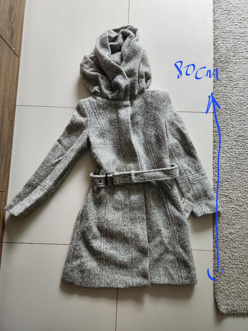 Zara basic grey coat outlet