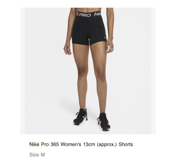 nike pro shorts size 4