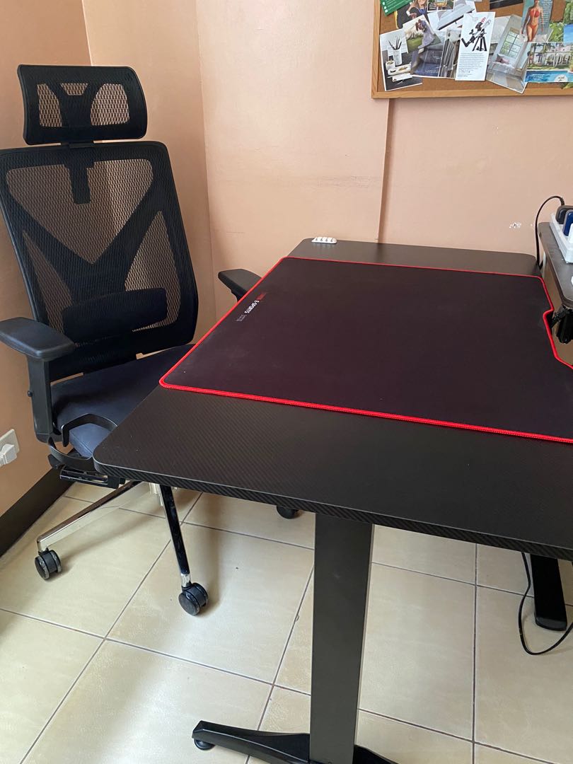 Ofix Jabez Adjustable Electric Gaming Table, Single Motor, Furniture