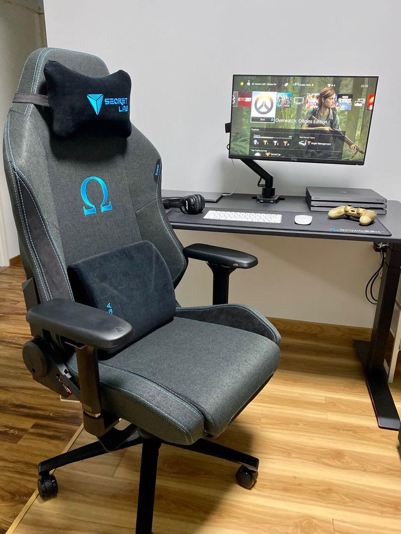 Omnidesk Pro + SecretLab Omega Softweave, Furniture & Home Living