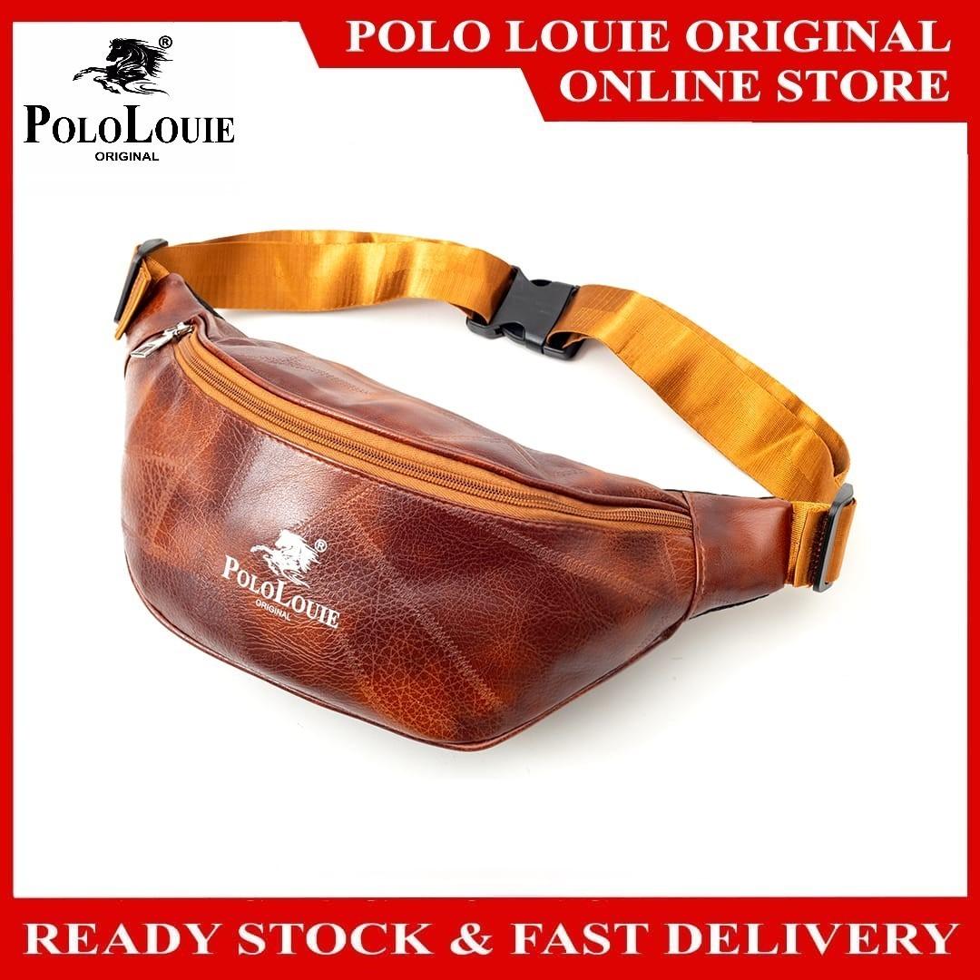 Original Polo Louie New Synthetic Leather Chest Bag Men Casual Crossbody  Bag Beg Lelaki
