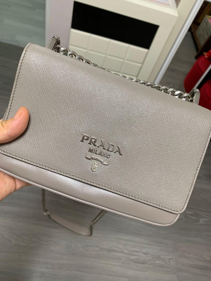 SUPER SALE! Authentic Prada Saffiano Vernice Promenade Bag ( Anice - Mint  Green Color - Small Size), Luxury, Bags & Wallets on Carousell