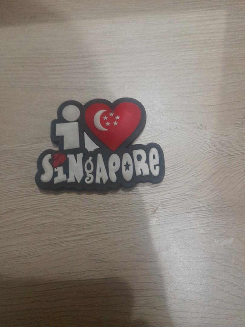Kühlschrankmagnet Magnetschild Magnet I Love Singapur I 