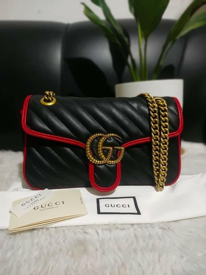 Preloved Gucci red black Sling bag Women s Fashion Bags