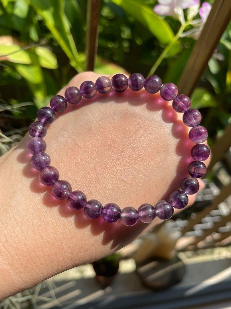 Purple fluorite bracelet clearance